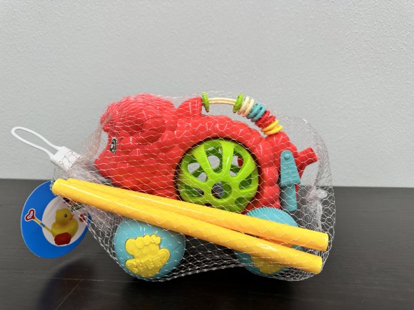 Каталка на палочке "Барашек", 20,5х16х16 см (длина палки 43,8 см), в сетке ( Арт. КНП-1458)